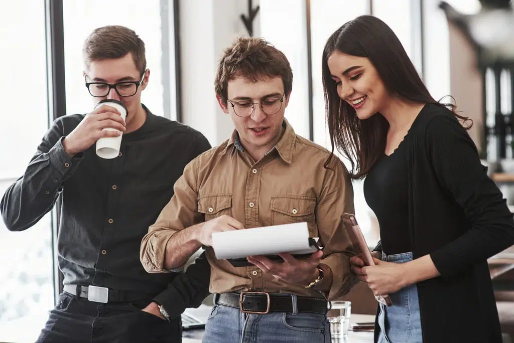 three millennials in the workplace