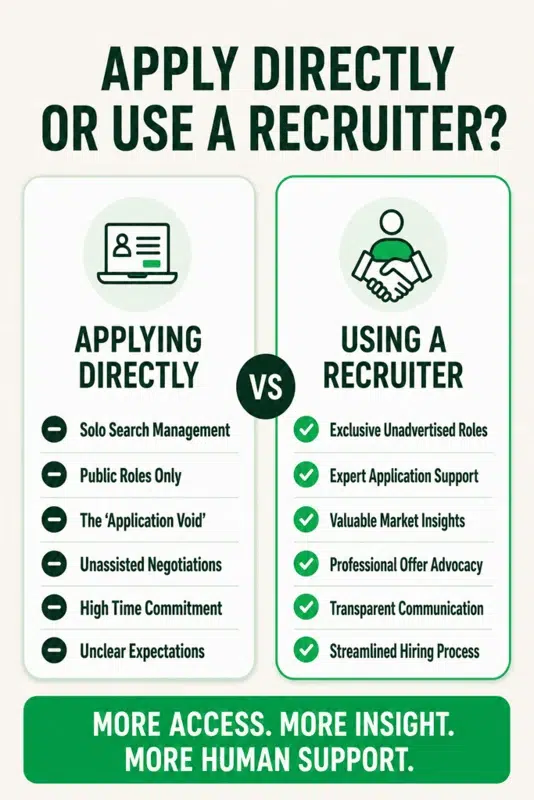 applying directly vs using a recruiter agency