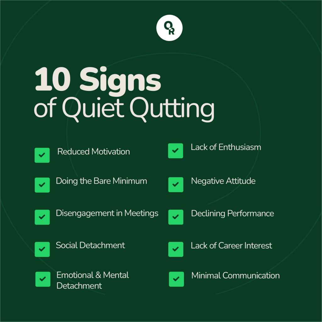 10 signs of quiet quitting